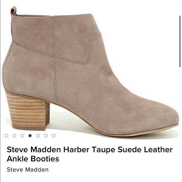 Steve Madden 8.5 Harber Suede Leather Ankle Booties in Camo Olive Green - Picture 12 of 12